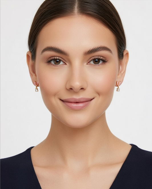 Blush Petal Drop Earrings