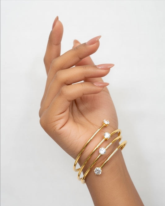 Celeste Crystal Wrap Cuff Bracelet