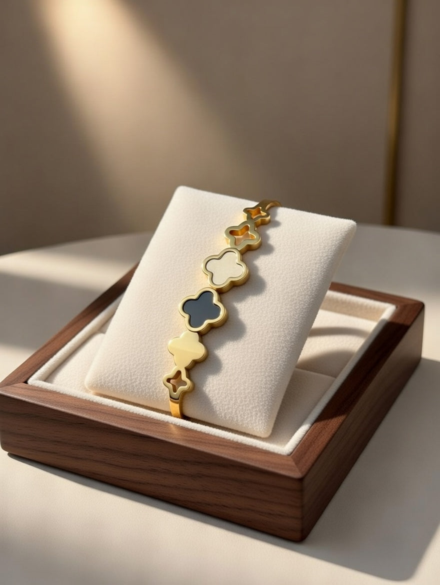 Gold Multi-Clover Motif Bracelet