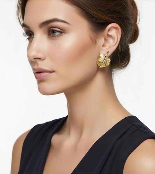 Botanical Leaf Drop Stud